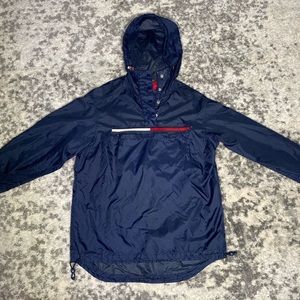 tommy hilfiger vintage navy blue windbreaker size S